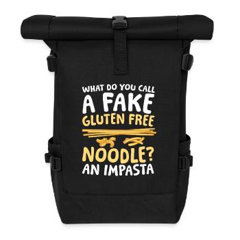 Fake gluten freenoodle An Impasta - Rolltop Rucksack - Schwarz - Vorne