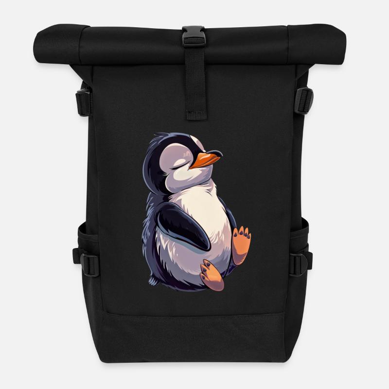 Pinguin - Rolltop Rucksack - Schwarz