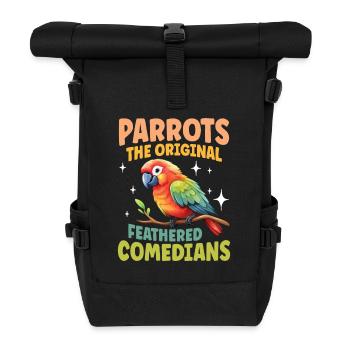 Parrots The Original Feathered Comedians - Rolltop Rucksack - Schwarz - Vorne
