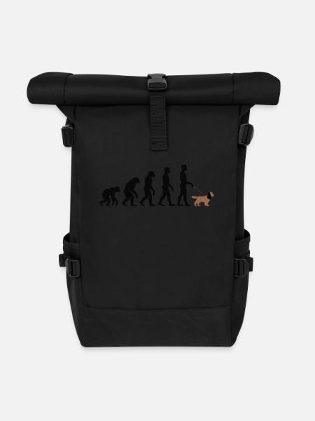Cocker Spaniel - Rolltop Rucksack - Schwarz