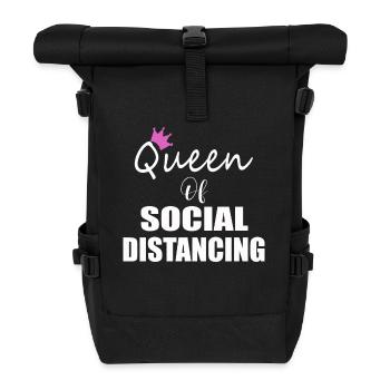 Queen of Social Distancing Social Distance - Rolltop Rucksack - Schwarz - Vorne
