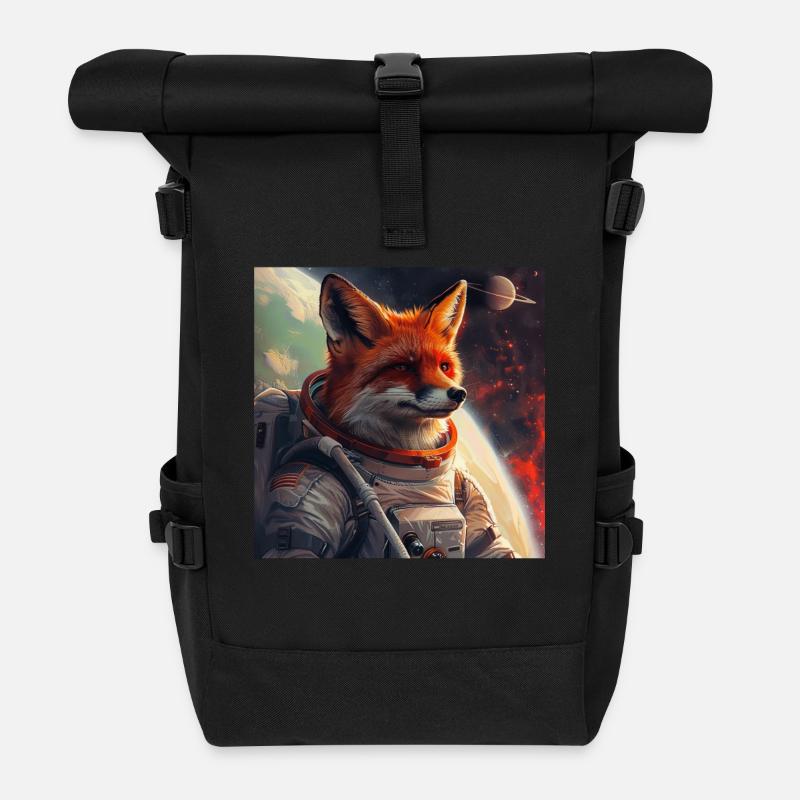 Fuchs - Rolltop Rucksack - Schwarz
