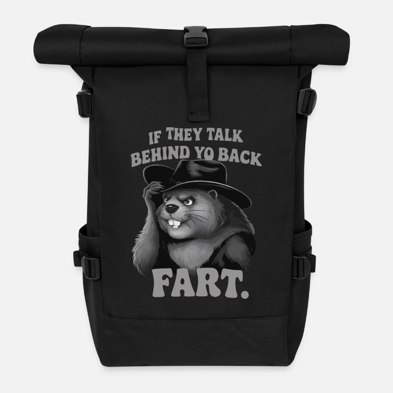 Biber - Rolltop Rucksack - Schwarz