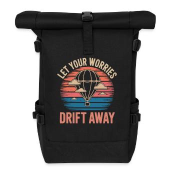 Laissez vos soucis s’envoler Montgolfière - Sac à dos roll top - noir - Devant