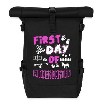 Kindergarten Teacher First Day Of Kindergarten - Roll Top Backpack - black - Front
