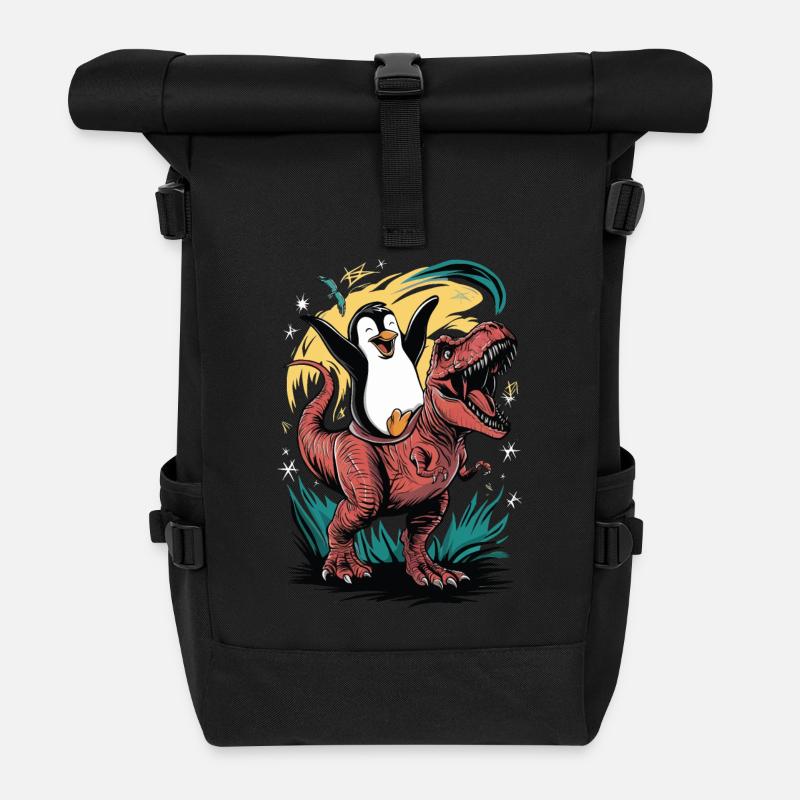 Pingouin - Sac à dos roll top - noir