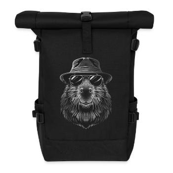 Wasserschwein - Rolltop Rucksack - Schwarz - Vorne