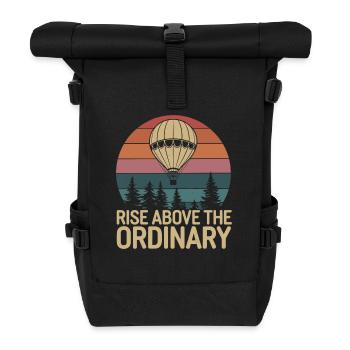Montgolfière : au-delà de l’ordinaire - Sac à dos roll top - noir - Devant