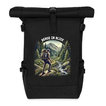 Mountains in view - Roll Top Backpack - black - Front