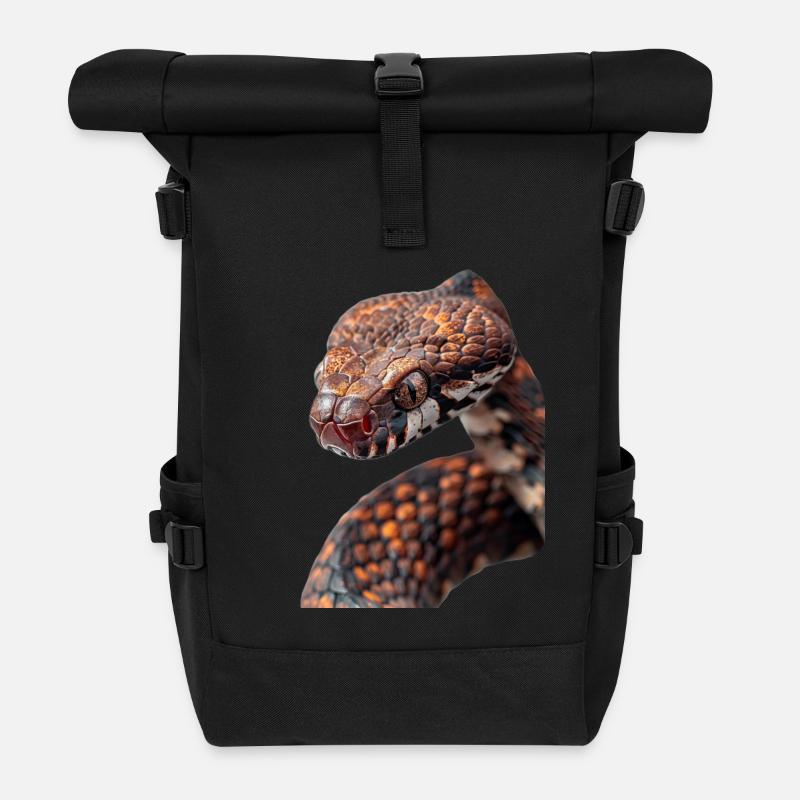 Schlange - Rolltop Rucksack - Schwarz