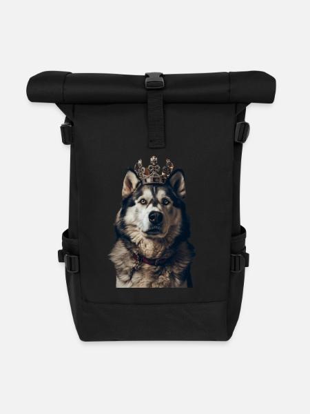 Alaskan Malamute - Rolltop Rucksack - Schwarz