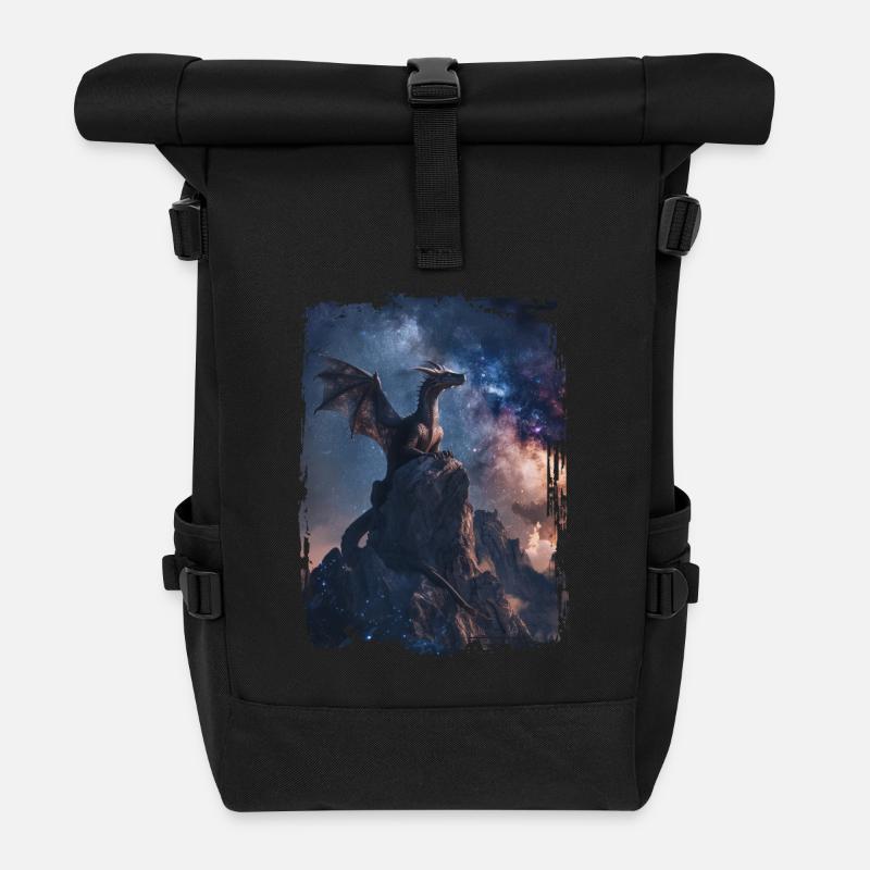 Drachen - Rolltop Rucksack - Schwarz