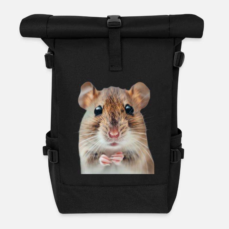 Siebenschläfer - Rolltop Rucksack - Schwarz