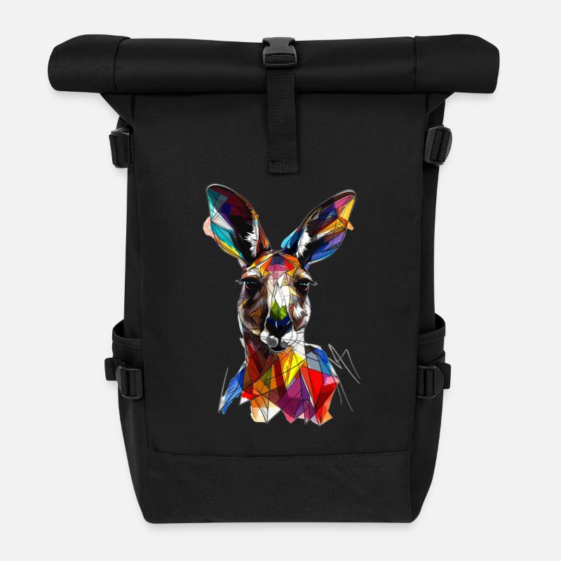Kangourou - Sac à dos roll top - noir