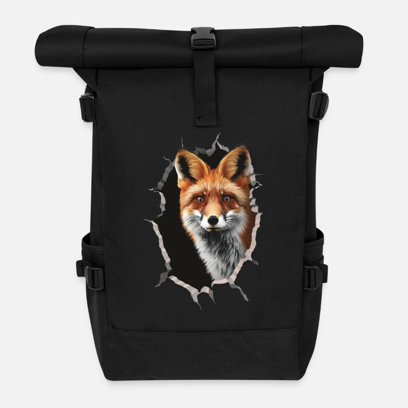 Fuchs - Rolltop Rucksack - Schwarz