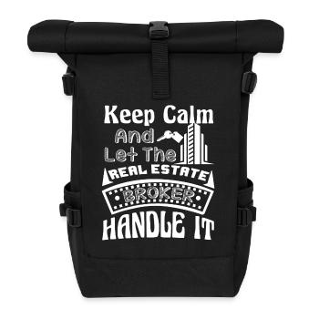 Let Real Estate Broker Handle It - Roll Top Backpack - black - Front