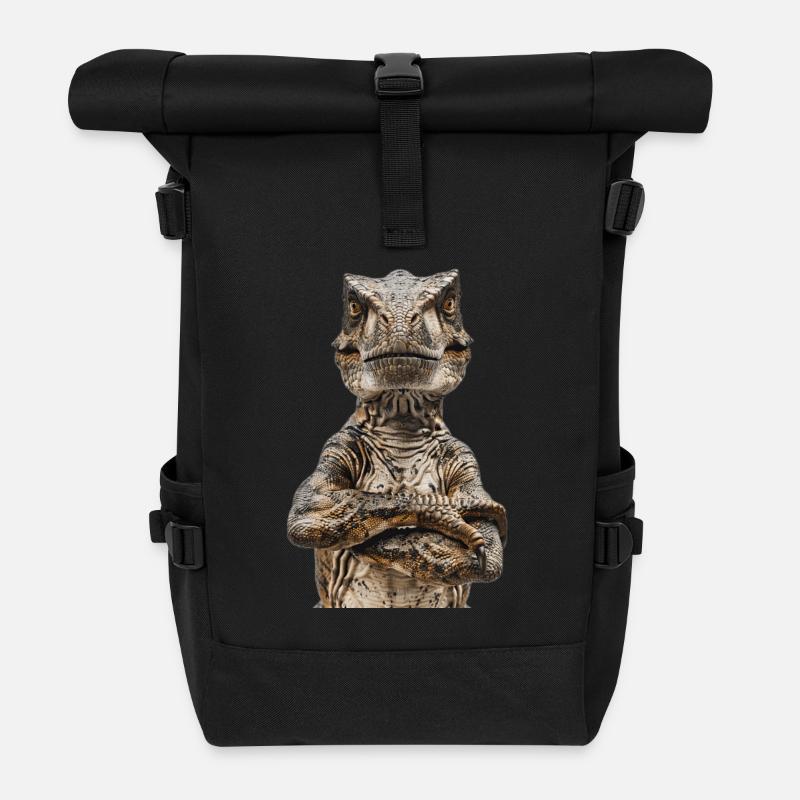 T-Rex - Sac à dos roll top - noir