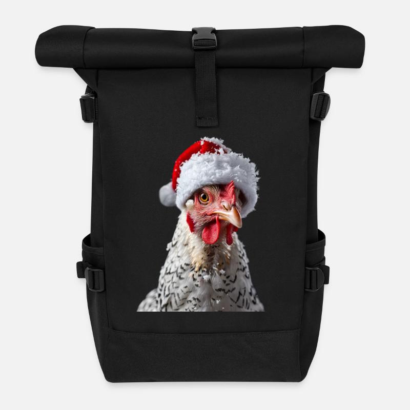 Huhn - Rolltop Rucksack - Schwarz