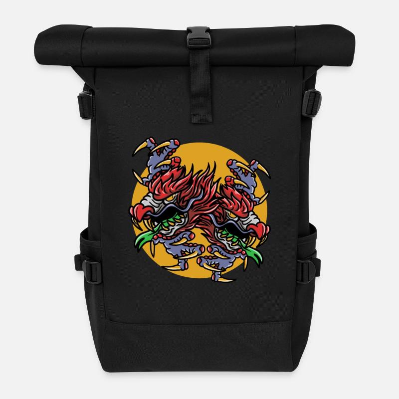 Magic Dungeon Dragon Fantasy RPG - Roll Top Backpack - black