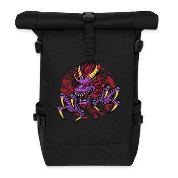 Fantasy Magic Dragon in Dungeon - Roll Top Backpack - black - Front