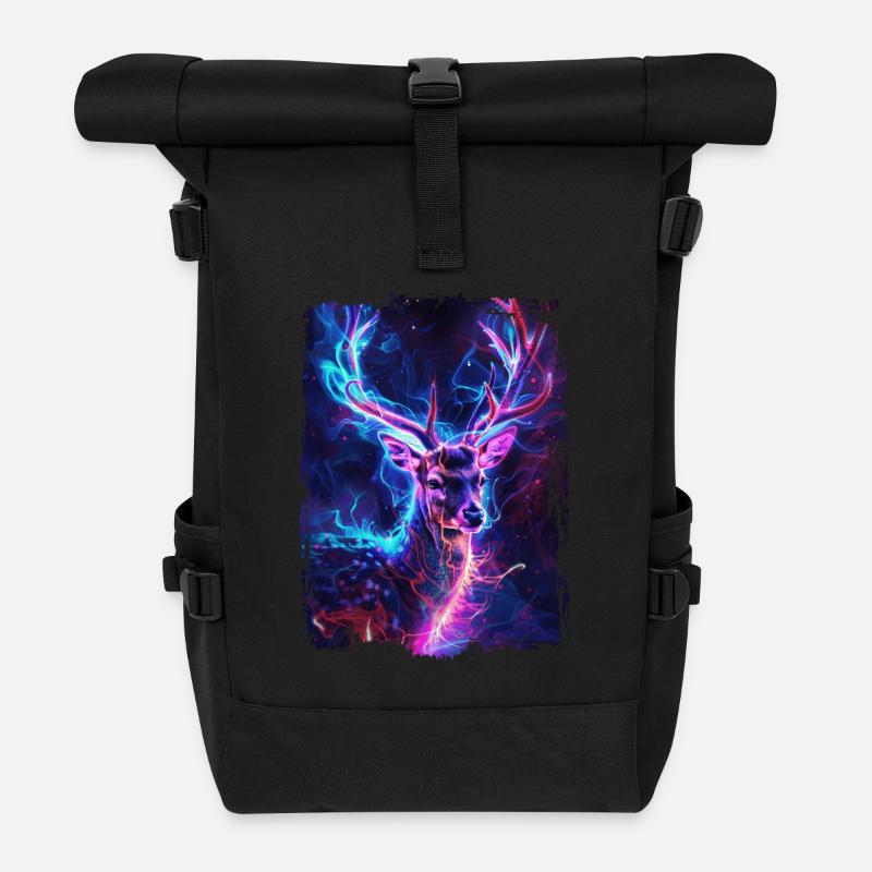 Reh - Rolltop Rucksack - Schwarz