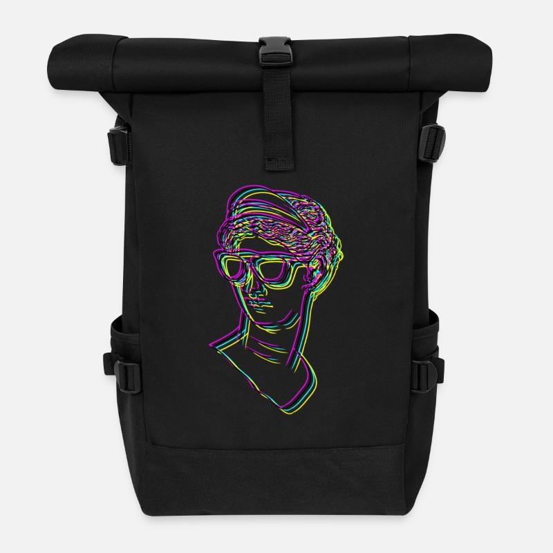 Ancient God Greek Demeter Mythology - Roll Top Backpack - black
