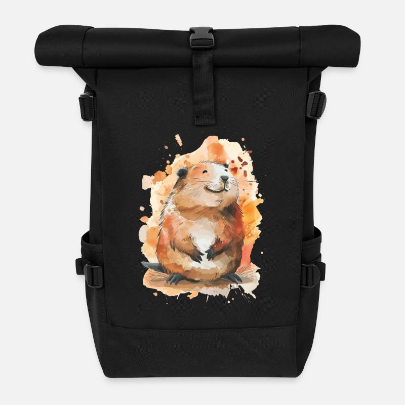 Biber - Rolltop Rucksack - Schwarz