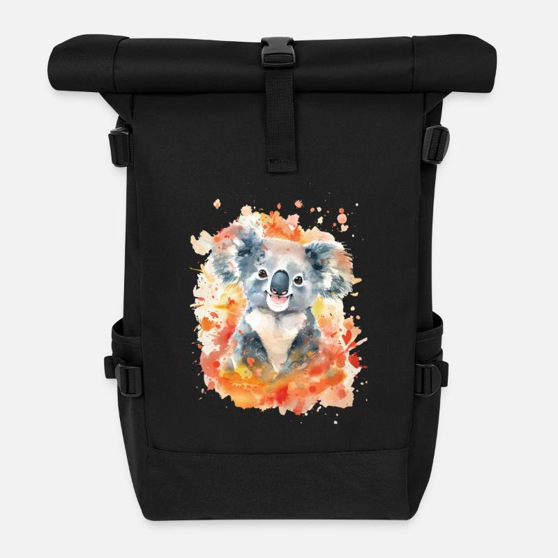 Koala - Rolltop Rucksack - Schwarz
