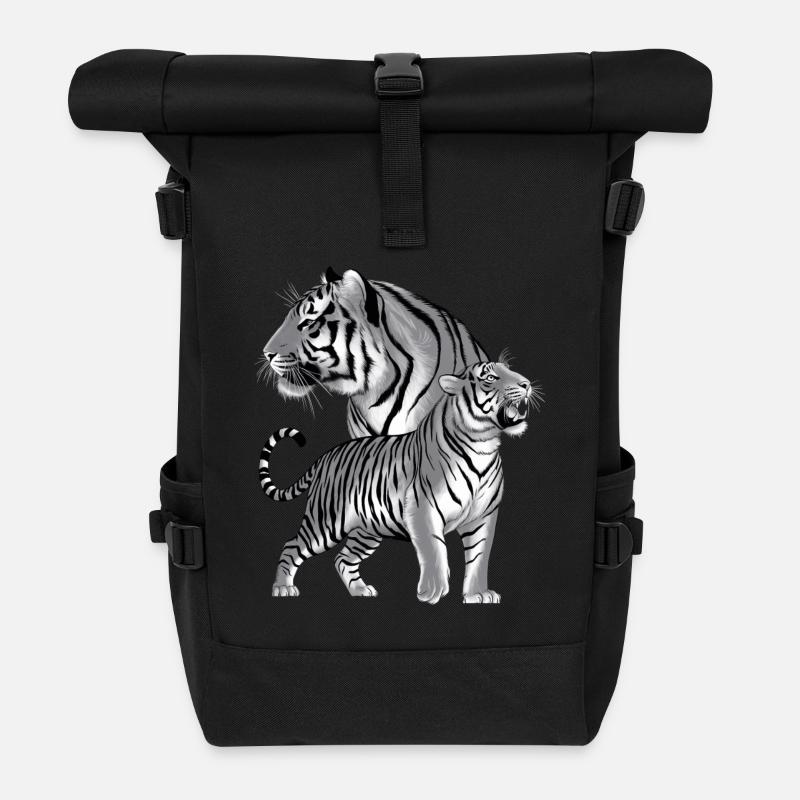 Tiger - Rolltop Rucksack - Schwarz