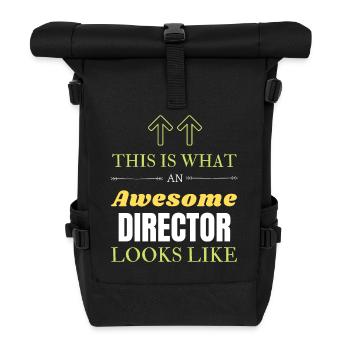 This is What an Awesome Director Looks Like - Roll Top Backpack - black - Front