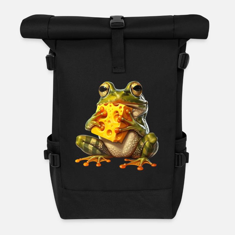 Frosch - Rolltop Rucksack - Schwarz