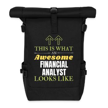 This is What an Awesome Financial Analyst Looks Li - Roll Top Backpack - black - Front