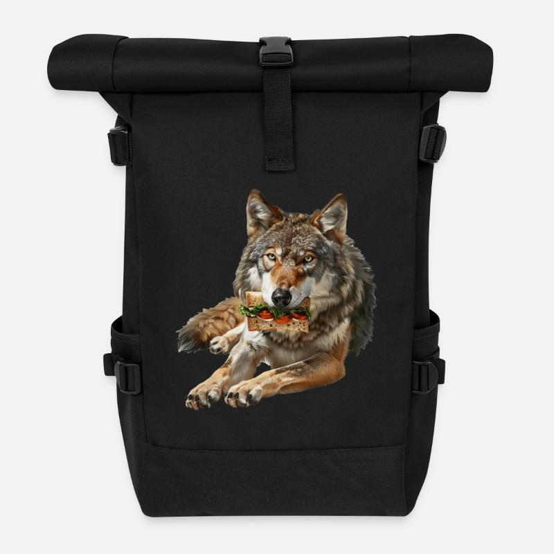 Loup - Sac à dos roll top - noir