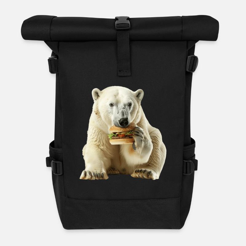 Eisbär - Rolltop Rucksack - Schwarz