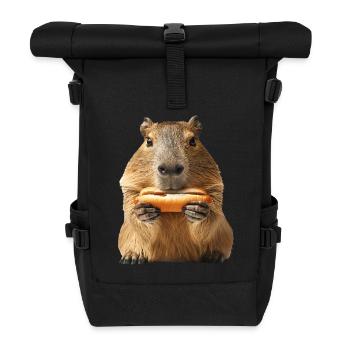 Wasserschwein - Rolltop Rucksack - Schwarz - Vorne