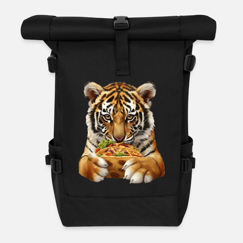 Tiger - Rolltop Rucksack - Schwarz