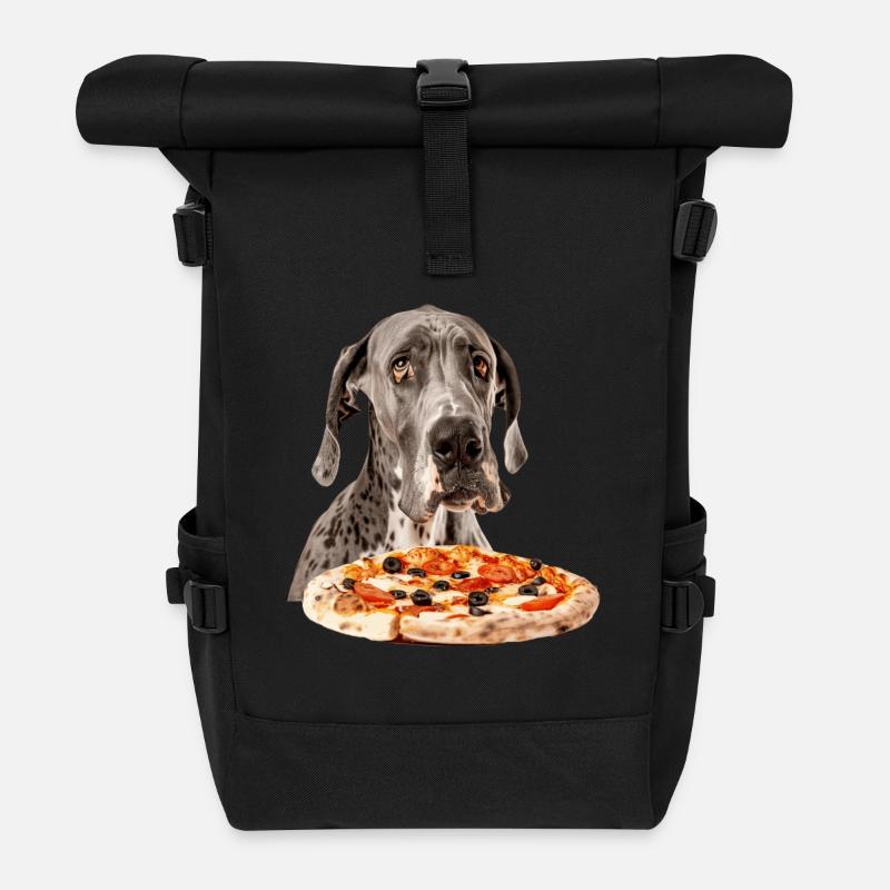 Deutsche Dogge - Rolltop Rucksack - Schwarz