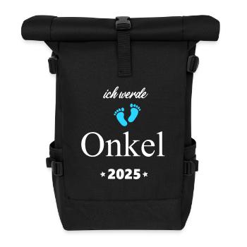 Je serai oncle Annonce de grossesse 2025 - Sac à dos roll top - noir - Devant