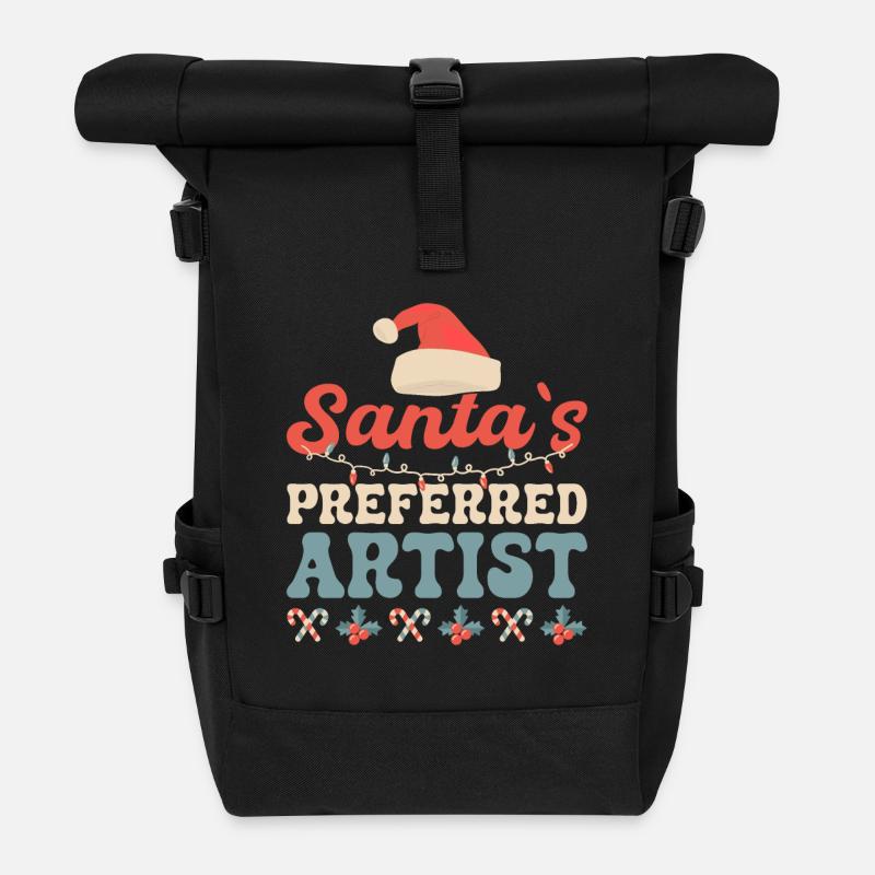 Santa´s Preferred Artist Gift - Rolltop Rucksack - Schwarz