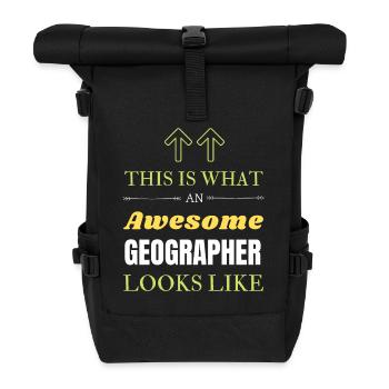 Voici à quoi ressemble un géographe génial - Sac à dos roll top - noir - Devant