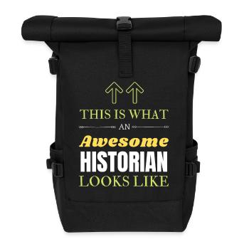 So sieht ein großartiger Historiker aus - Rolltop Rucksack - Schwarz - Vorne