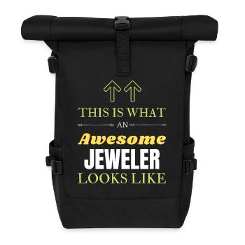 This is What an Awesome Jeweler Looks Like - Roll Top Backpack - black - Front