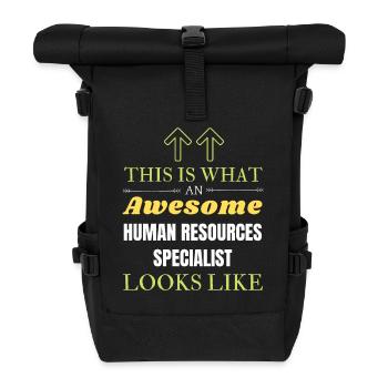 This is What an Awesome Human Resources Specialist - Roll Top Backpack - black - Front