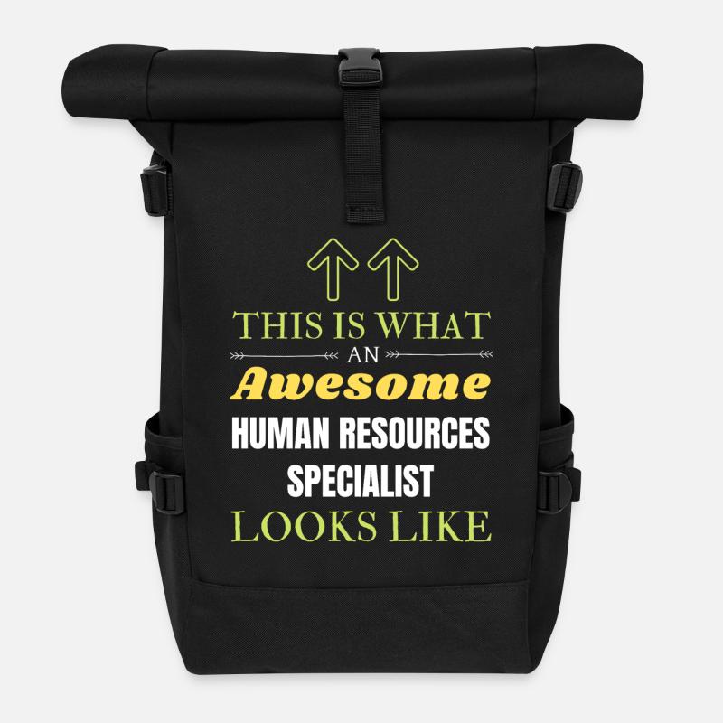 This is What an Awesome Human Resources Specialist - Roll Top Backpack - black