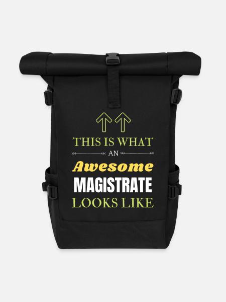 So sieht ein großartiger Richter aus - Rolltop Rucksack - Schwarz