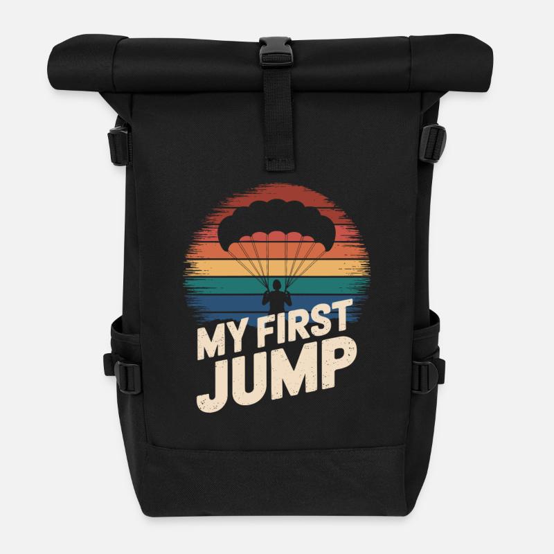 Parachutisme : mon premier saut - Sac à dos roll top - noir
