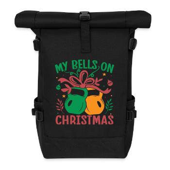 Fanatiques de fitness Mes cloches à Noël - Sac à dos roll top - noir - Devant