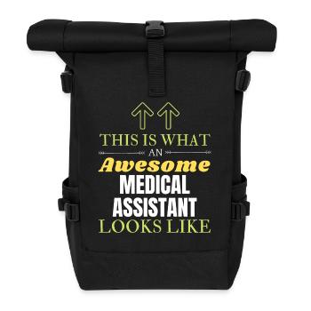 So sieht eine großartige medizinische Assistentin aus Li - Rolltop Rucksack - Schwarz - Vorne