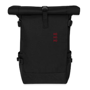 HO HO HO perfekte lustige Geschenkidee Weihnachten - Rolltop Rucksack - Schwarz - Vorne
