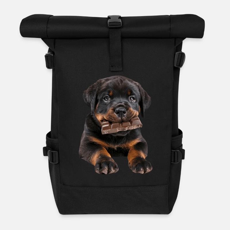 Rottweiler - Rolltop Rucksack - Schwarz